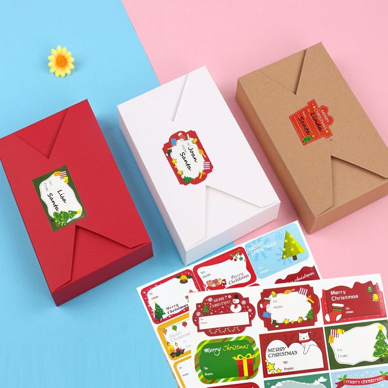 Ccswybf Christmas Stickers Labels,108Pcs Christmas Tags Labels Christmas Name Gift Labels Xmas Gift Tag Stickers Christma Labels Stickers Christmas Self-Adhesive Stickers for Present - Image 5